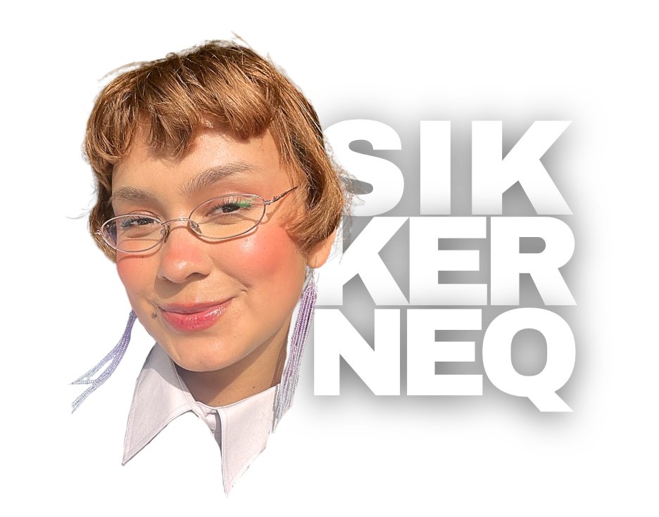 Picture of Sikke aka. Sikkerneq with the lettering Sikkerneq